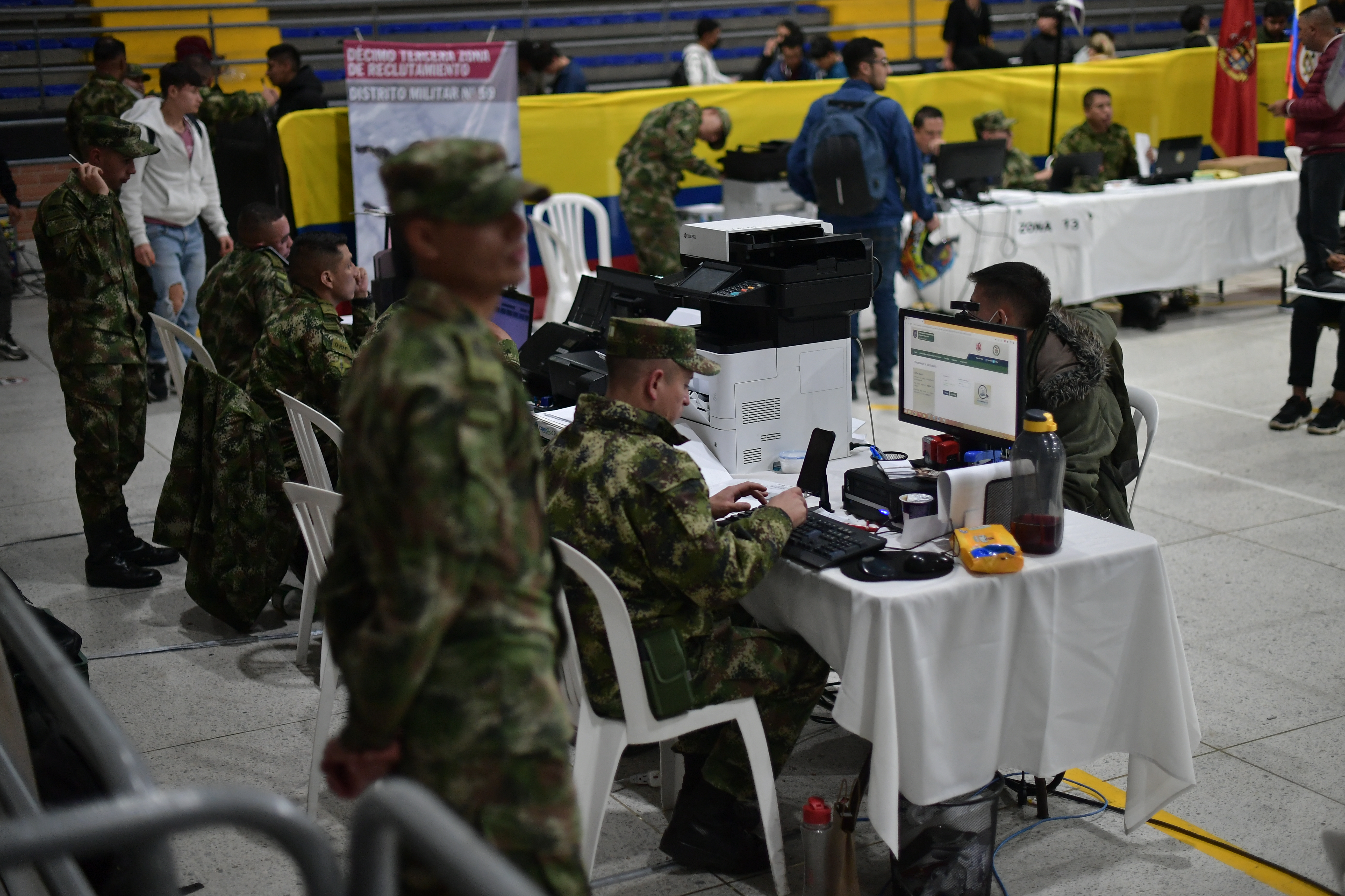 Jornada de reclutamiento y definición de situación militar en Bogotá