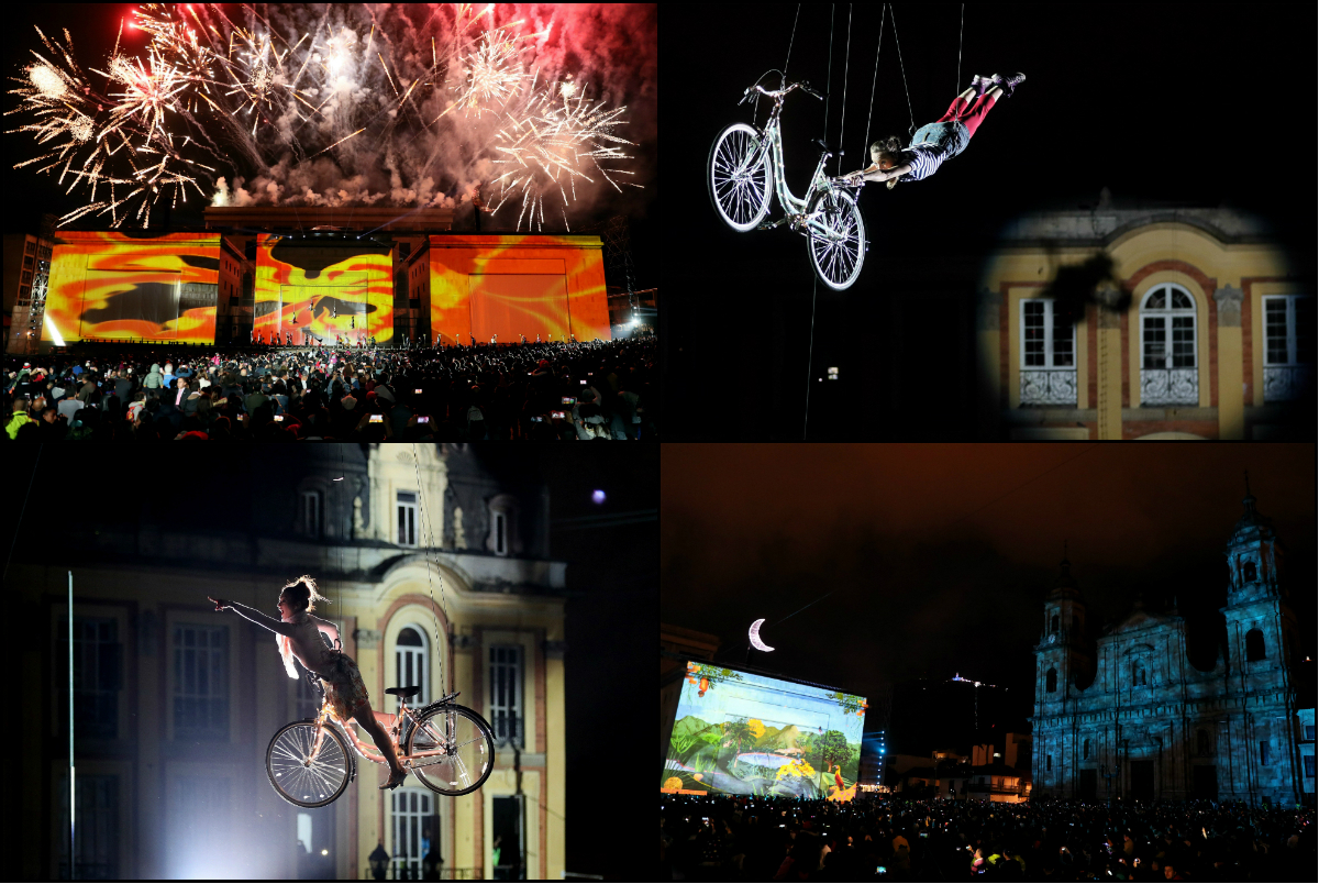 Imágenes del show «Más cerca de las estrellas», que está en la Plaza de Bolívar hasta este domingo