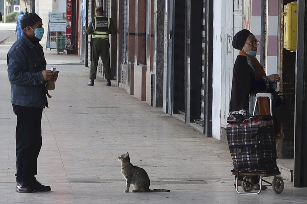 Entregas clandestinas de alimentos para madres solteras marroquíes por el coronavirus