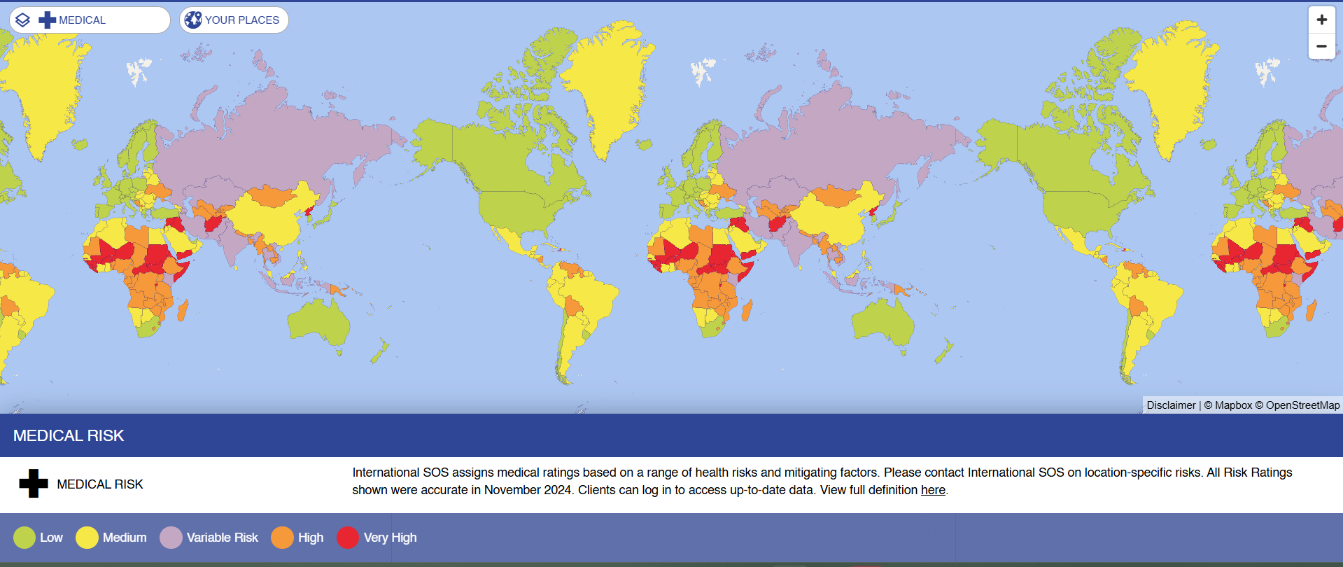 El Mapa de Riesgos de International SOS 2025 clasifica destinos globales según su seguridad, salud, clima y salud mental, proporcionando una guía detallada para viajeros sobre los riesgos actuales.