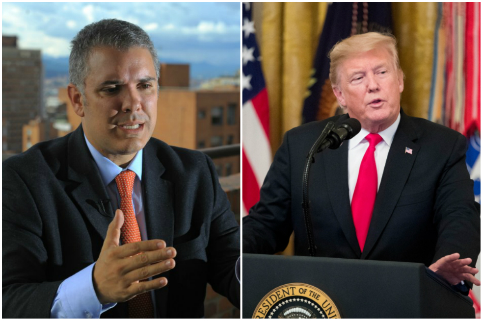 Trump y Duque, alineados en la lucha contra las drogas