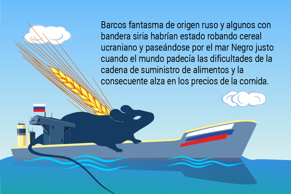 El mundo no es como lo pintan: Los barcos fantasma que roban cereal en Ucrania.
