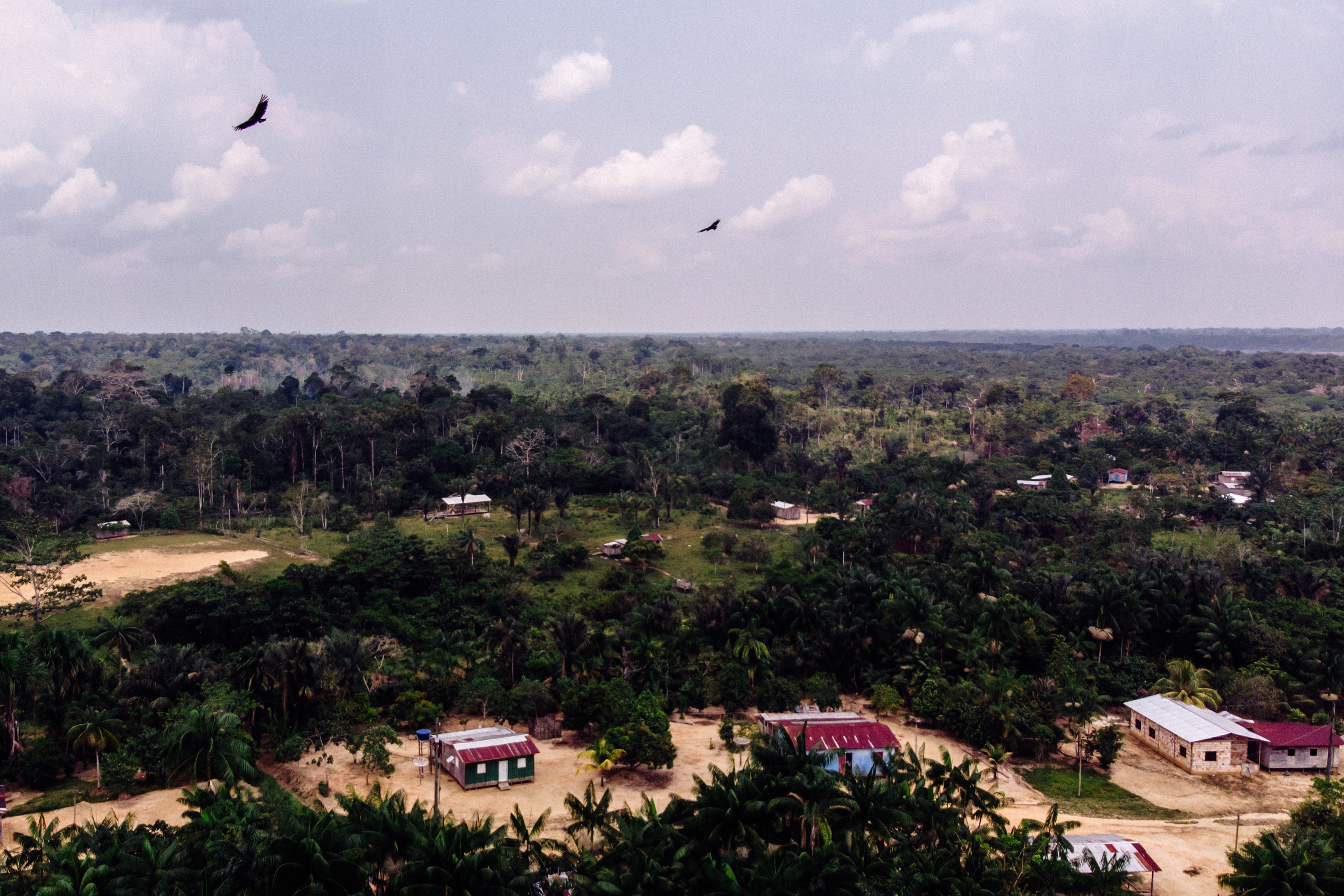 Aldea de Bugaio, en la Tierra Indígena de la Estrela da Paz. Christian Braga/InfoAmazonia.