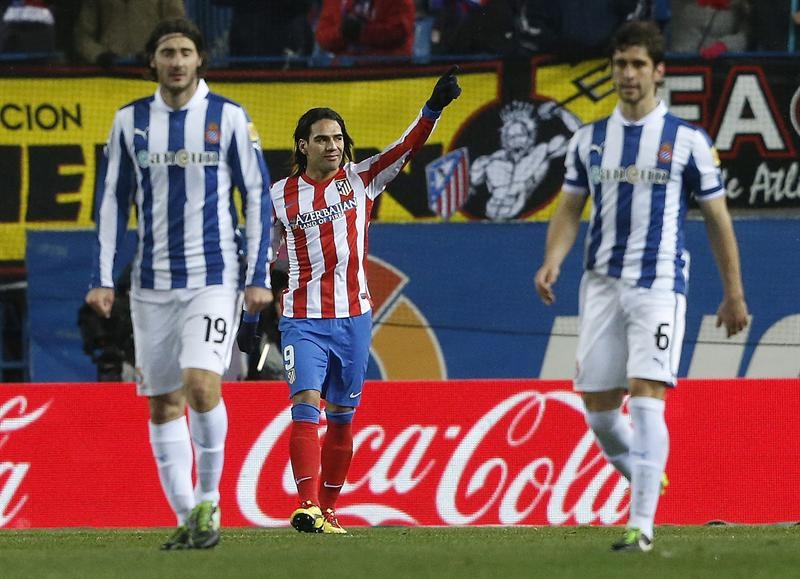 Con gol de Falcao, Atlético de Madrid derrotó al Espanyol