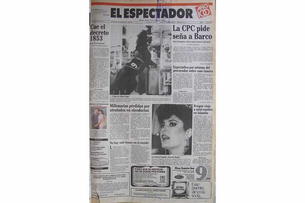 Así estaba el país el 10 de octubre de 1986
