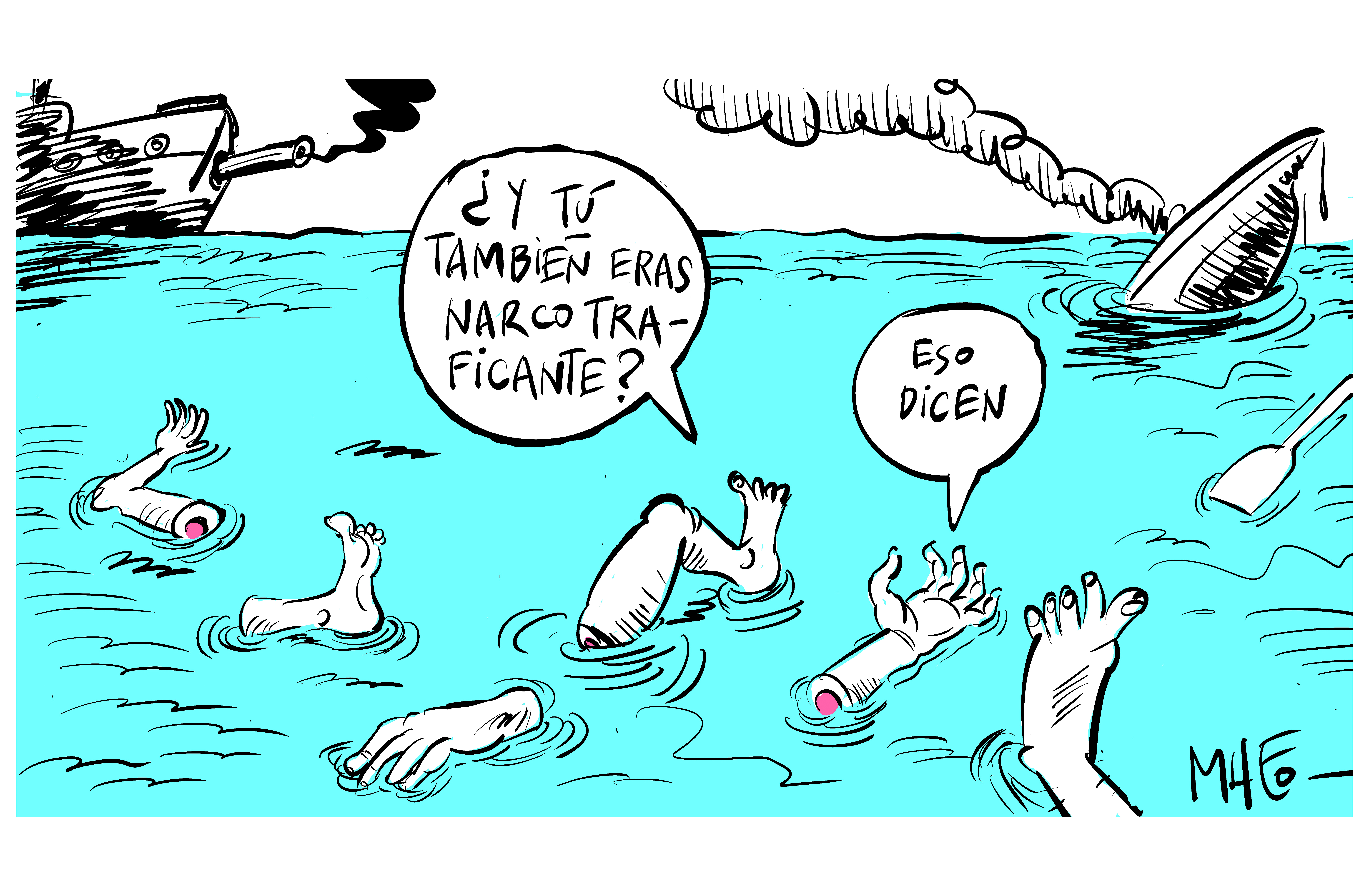 Cañoneras en altamar