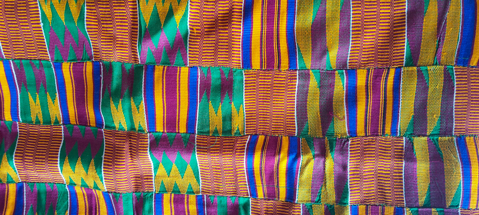 Tela Ashanti Kente, foto Jaime Arocha, julio 17 de 2022