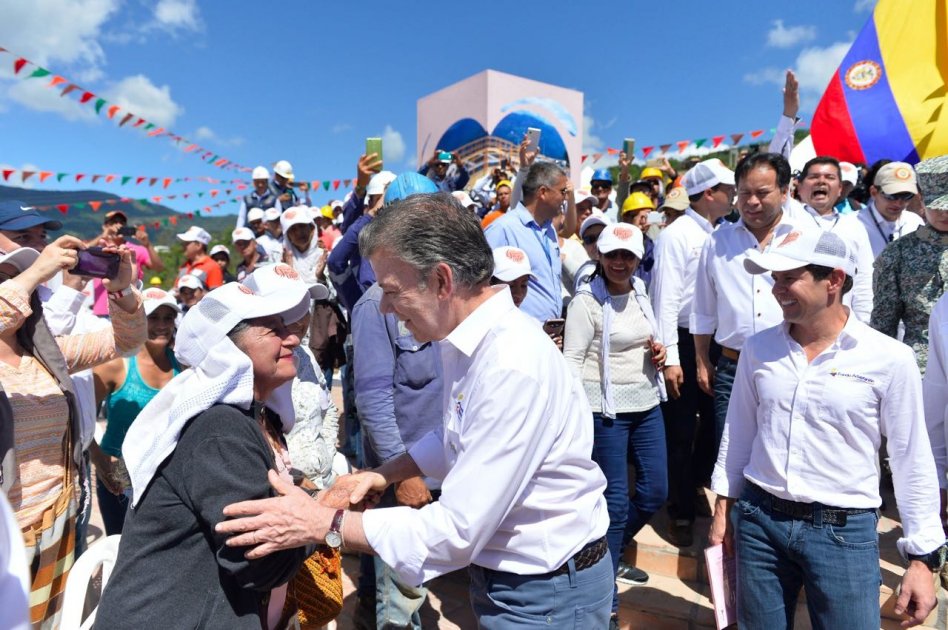 El presidente Juan Manuel Santos dijo que el reto de Gramalote es construir una comunidad en paz / Foto: Presidencia