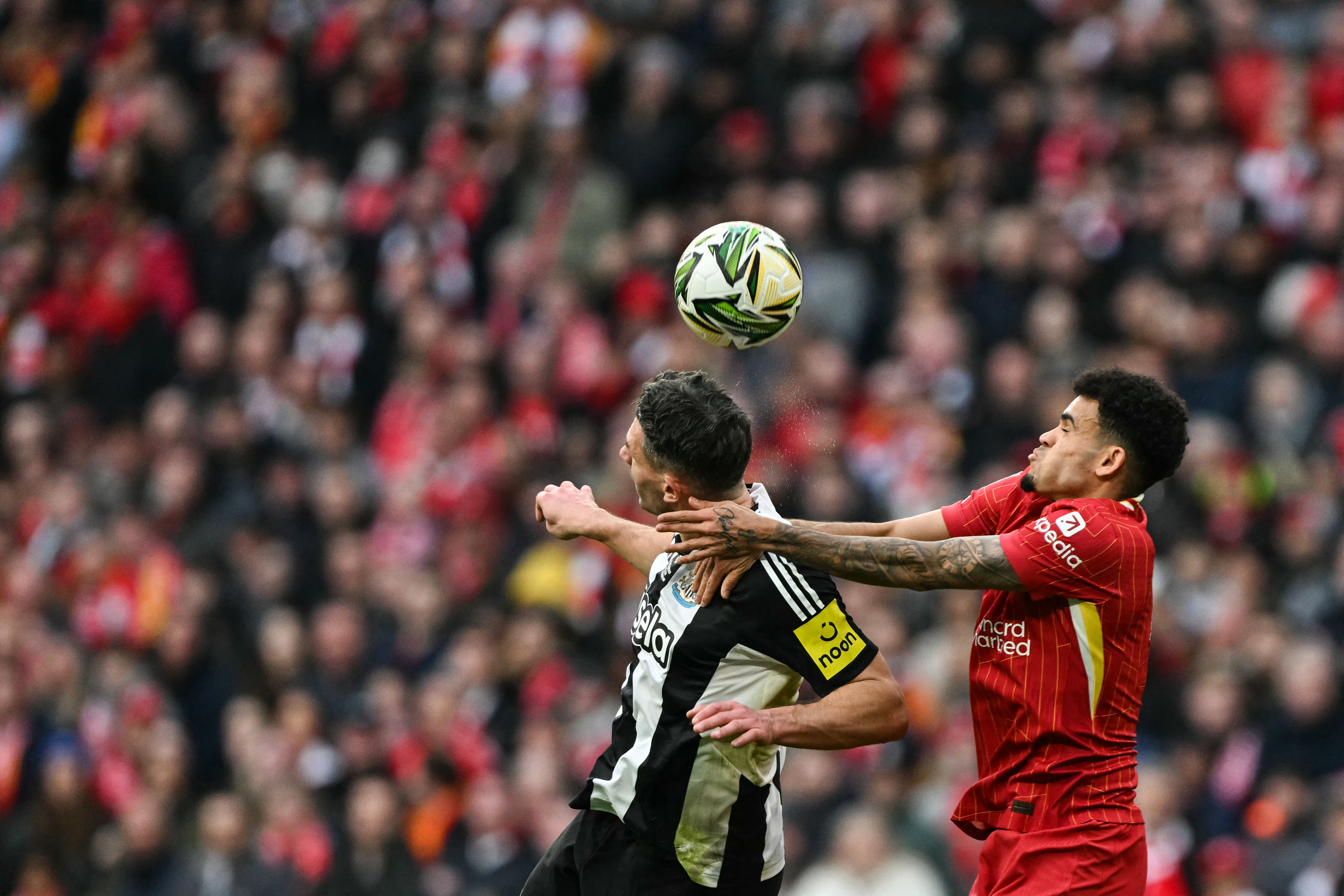 El Liverpool de Luis Díaz cayó con Newcastle en la final de la Carabao Cup