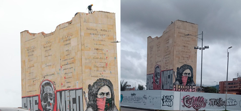 MinDefensa pide a Alcaldía de Bogotá conservar el monumento a Los Héroes