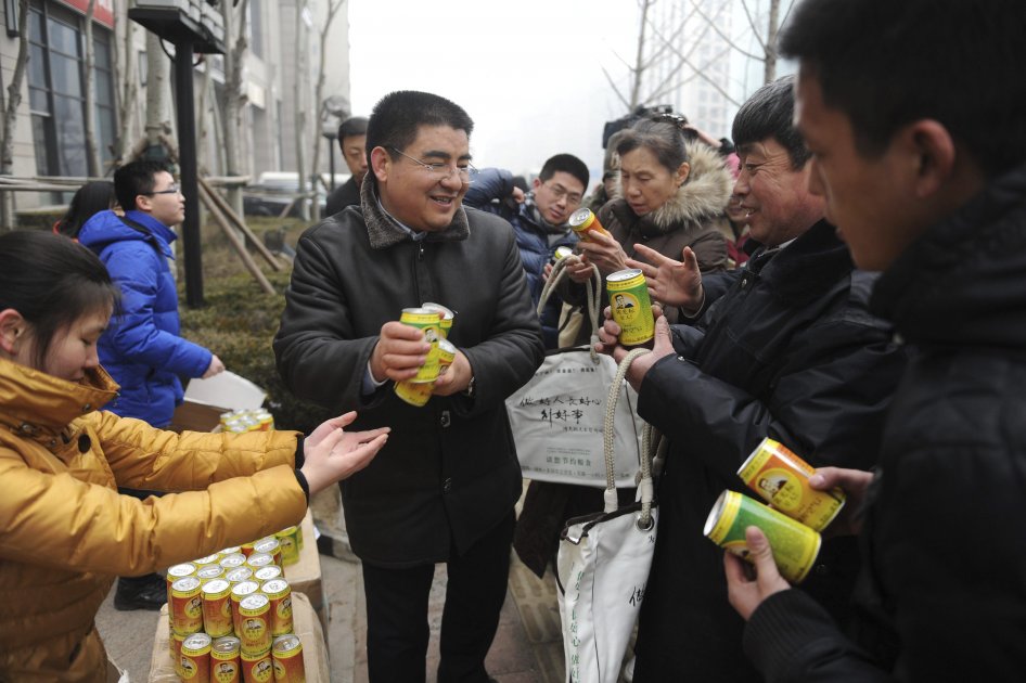 Aire enlatado a la venta en China