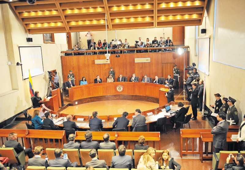 Con la incorporación del magistrado Antonio Lizarazo,  en reemplazo de Eduardo Mendoza,  la Corte Constitucional comienza renovarse.  / Cristian Garavito