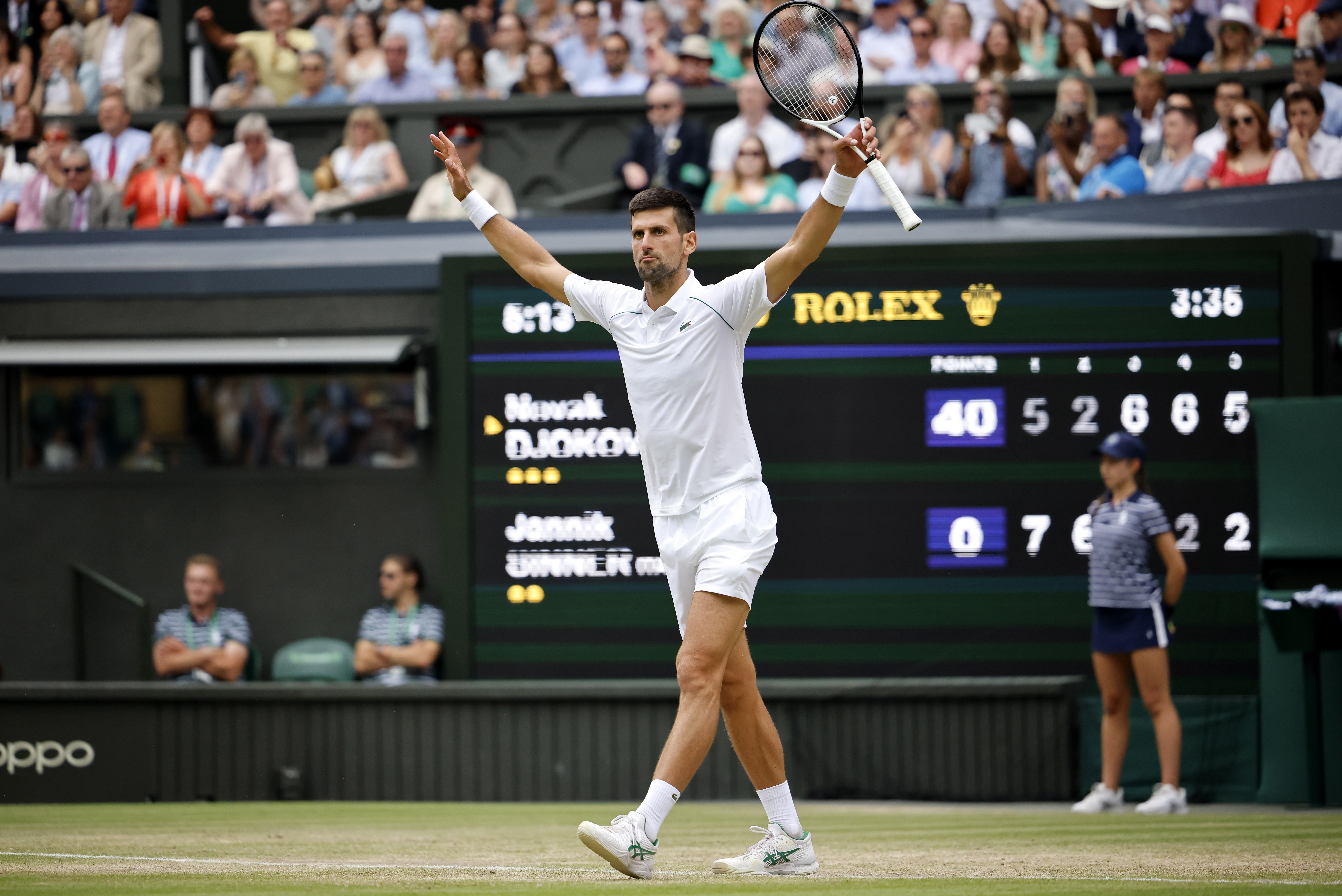 El paso firme de Djokovic: venció a Sinner y está en semifinales de Wimbledon