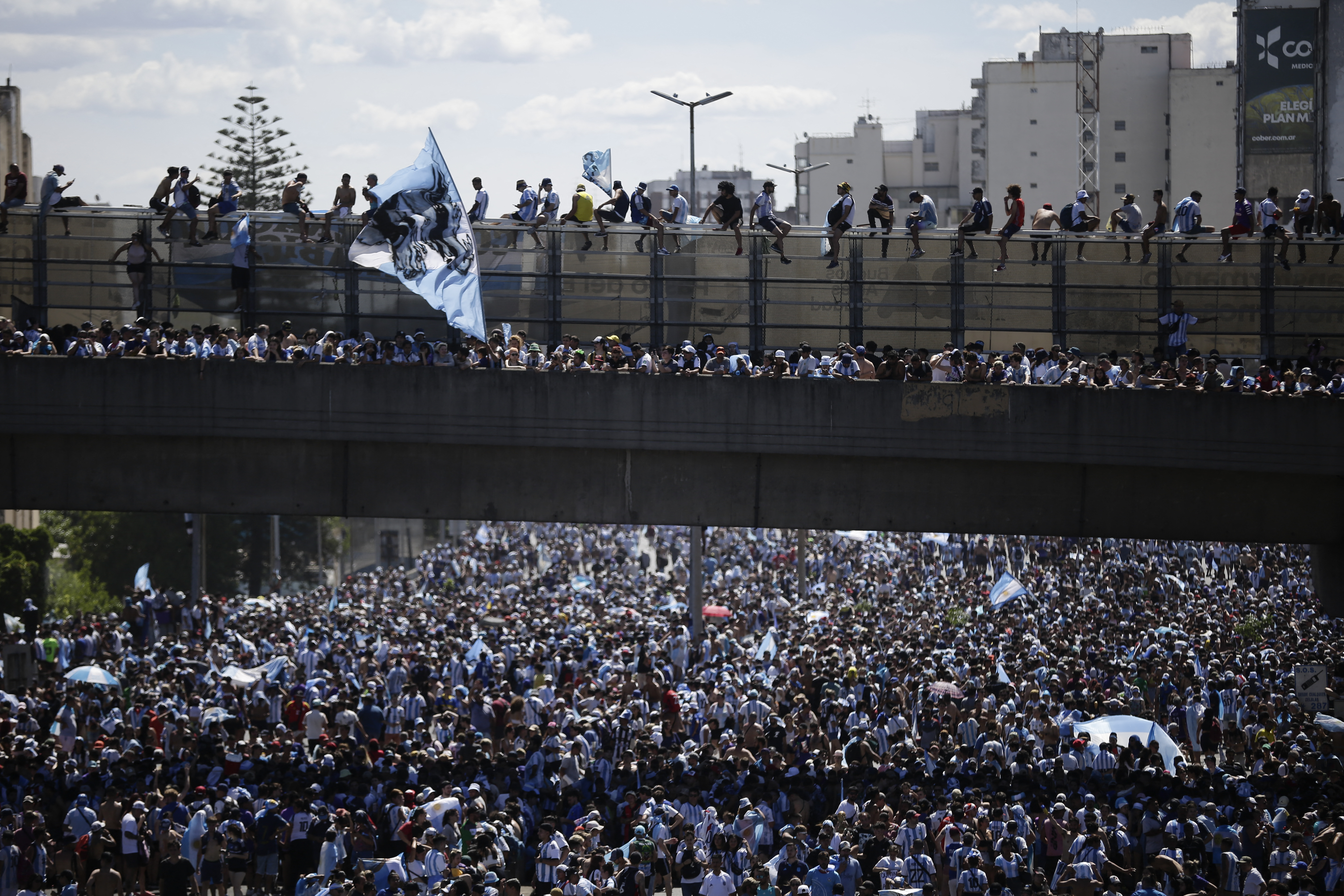 Celebración de Argentina por el título de la Copa del Mundo.