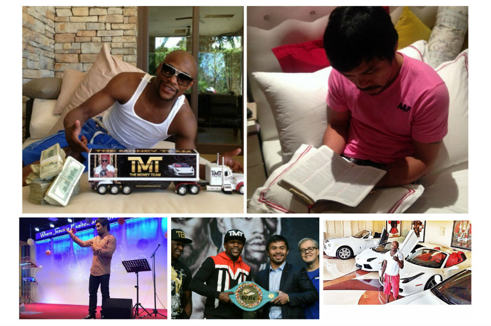 Mayweather y Pacquiao fuera del ring