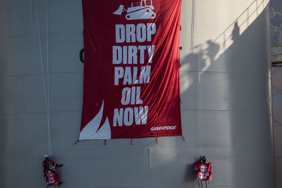 Greenpeace «ocupa» una refinería de aceite de palma en Indonesia