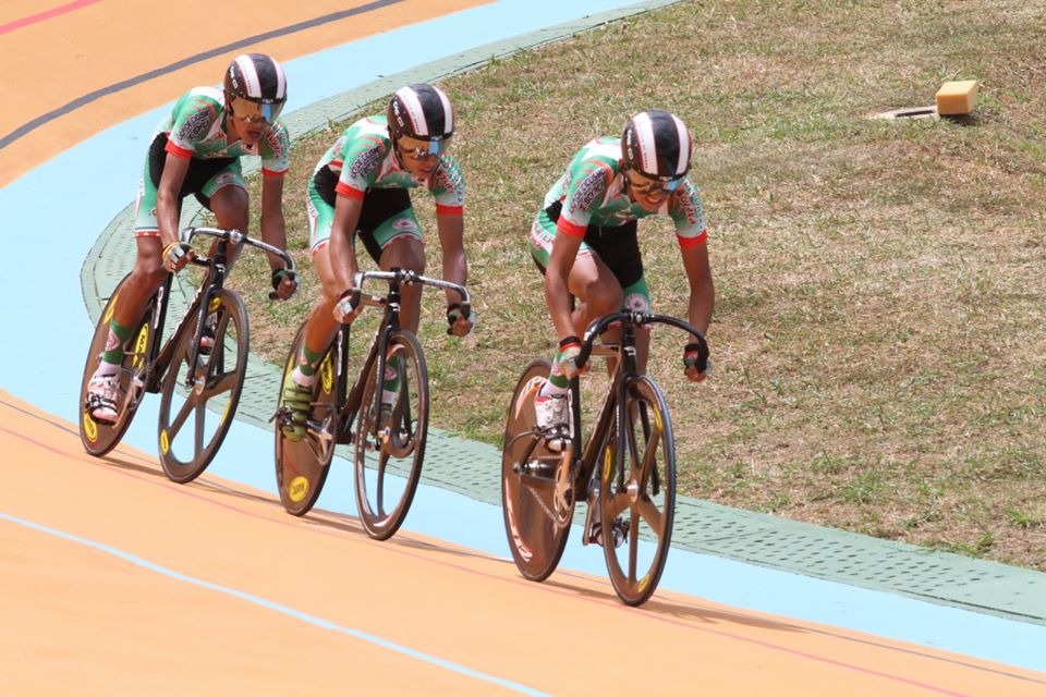 Recuerdo de su paso por el Campeonato Nacional de ciclismo en pista, que se llevó a cabo en Bucaramanga.