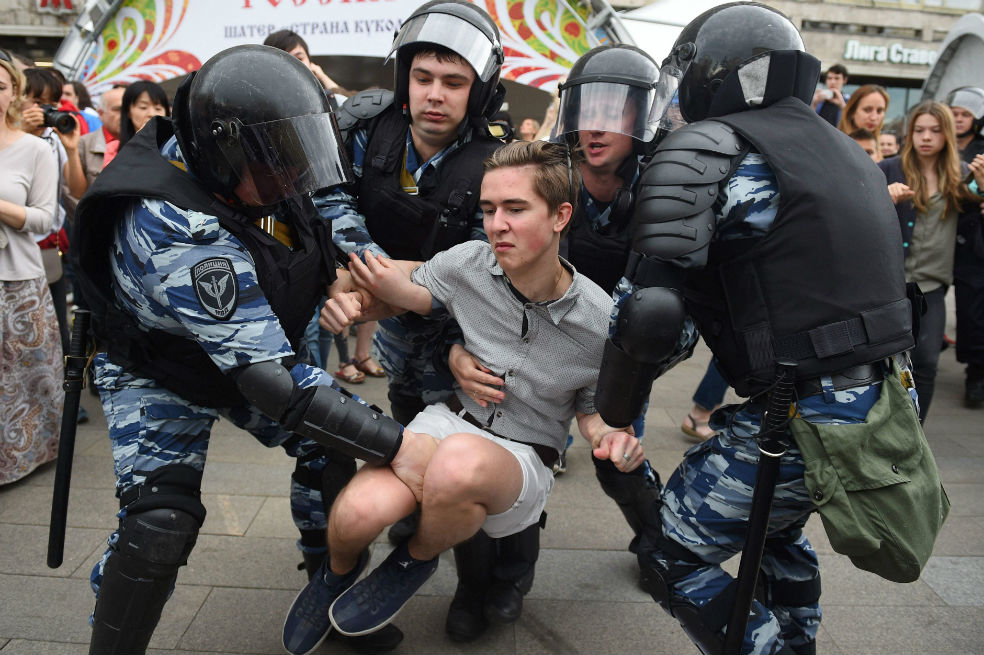 Gritar contra Putin lo puede llevar a la cárcel