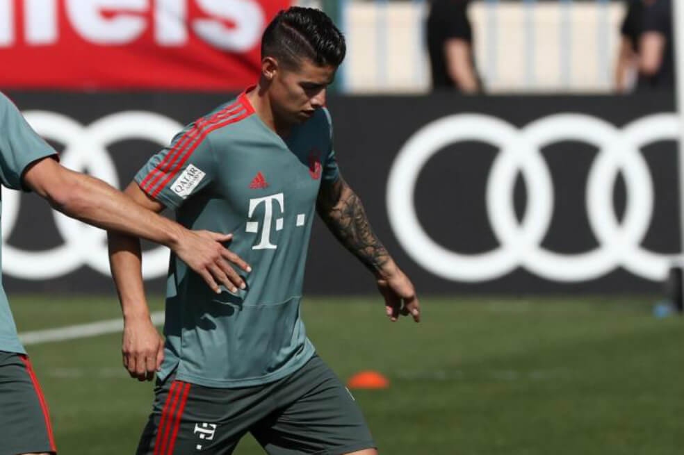 James sufrió un golpe en el entrenamiento del Bayern Múnich