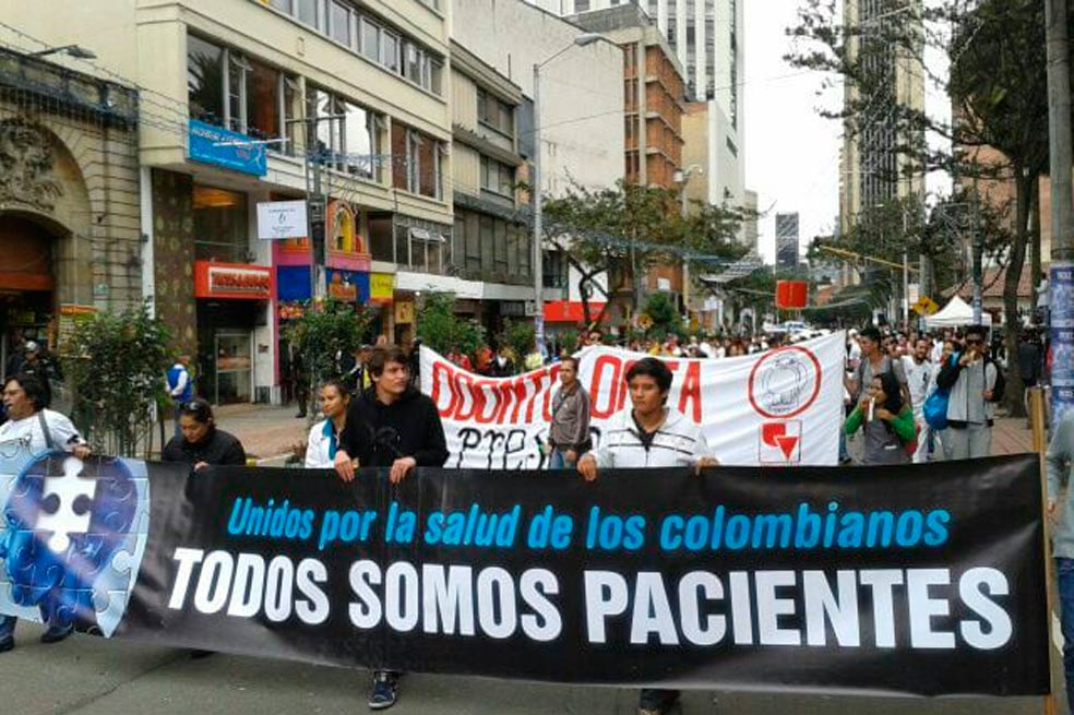 El sector salud también se unió a la manifestación campesina