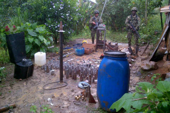 Mil explosivos al mes producían las Farc en fábrica artesanal