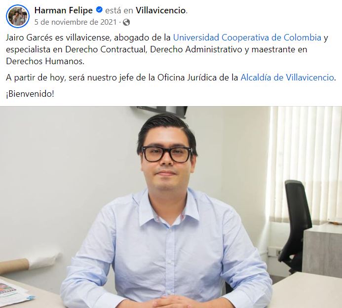 Jairo Garcés, jefe de la Oficina Asesora Jurídica de la Agencia Nacional de Tierras.