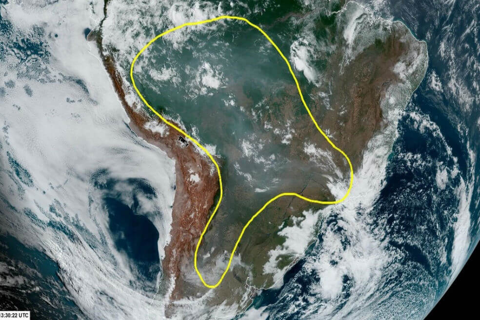 Humo de los incendios amazónicos llegó hasta Uruguay
