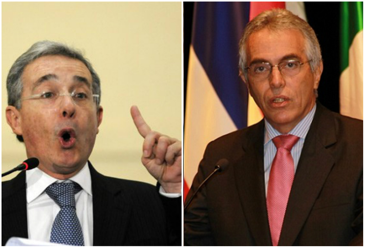 El expresidente Álvaro Uribe y el relator especial de la ONU, Diego García Sayán.