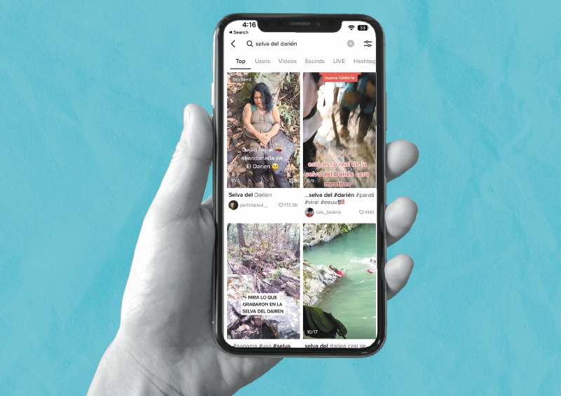 Migrantes de Suramérica muestran los peligros de migrar por medio de videos en TikTok
