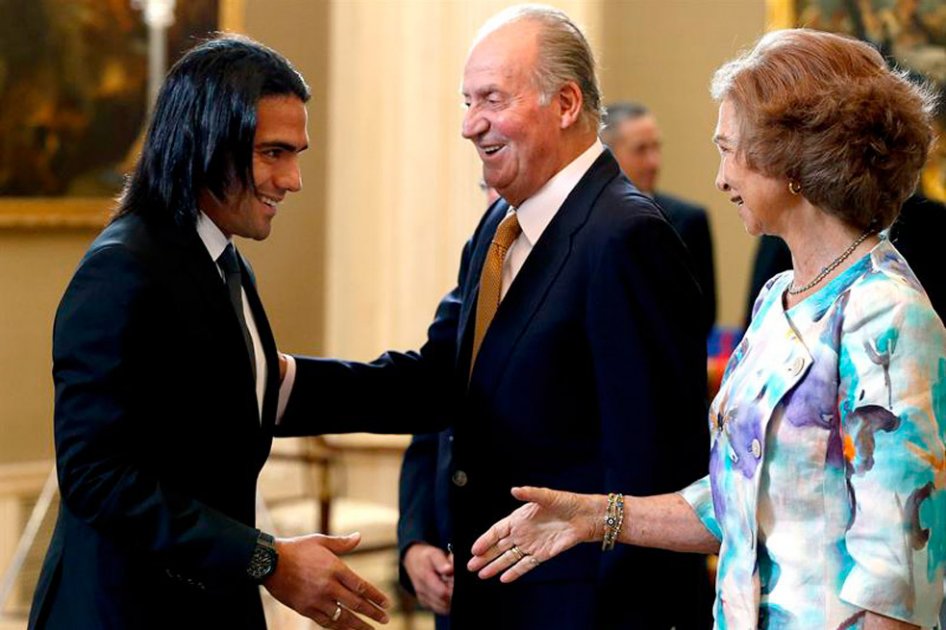 Falcao y Atlético de Madrid visitaron a los Reyes de España