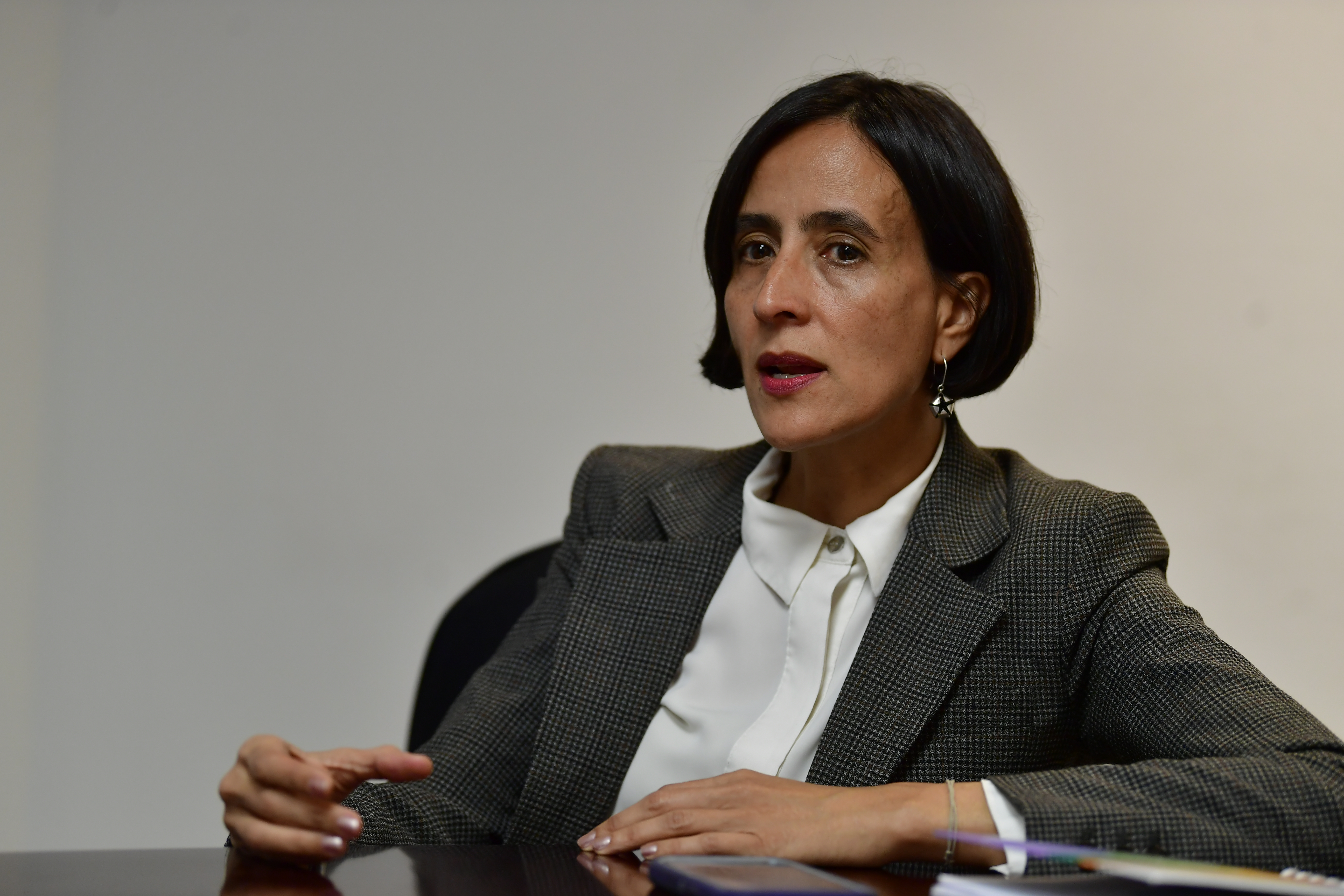 Exministra de Medio Ambiente, precandidata presidencial para 2026, en entrevista.