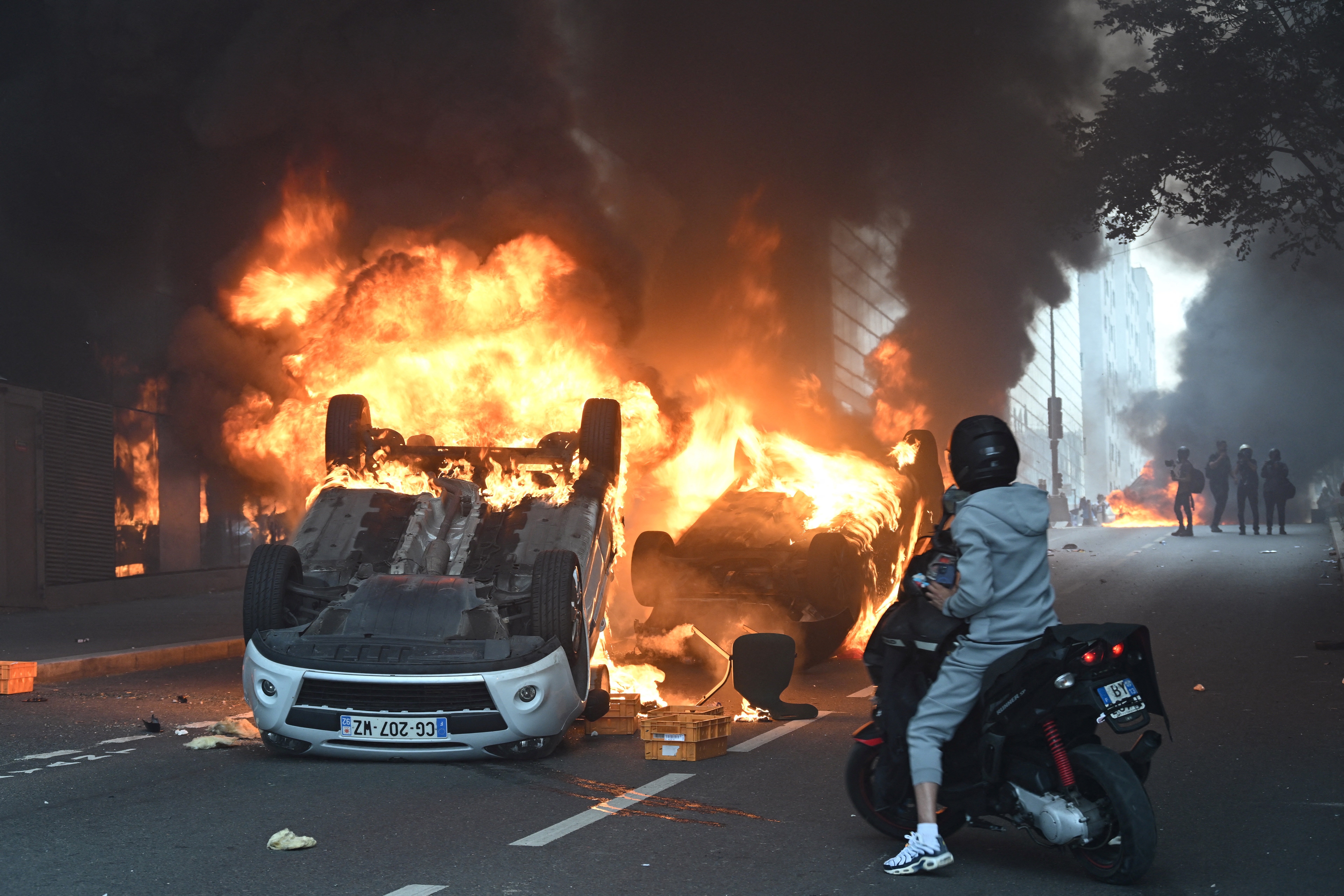Protestas en Nanterre por muerte de Nahel