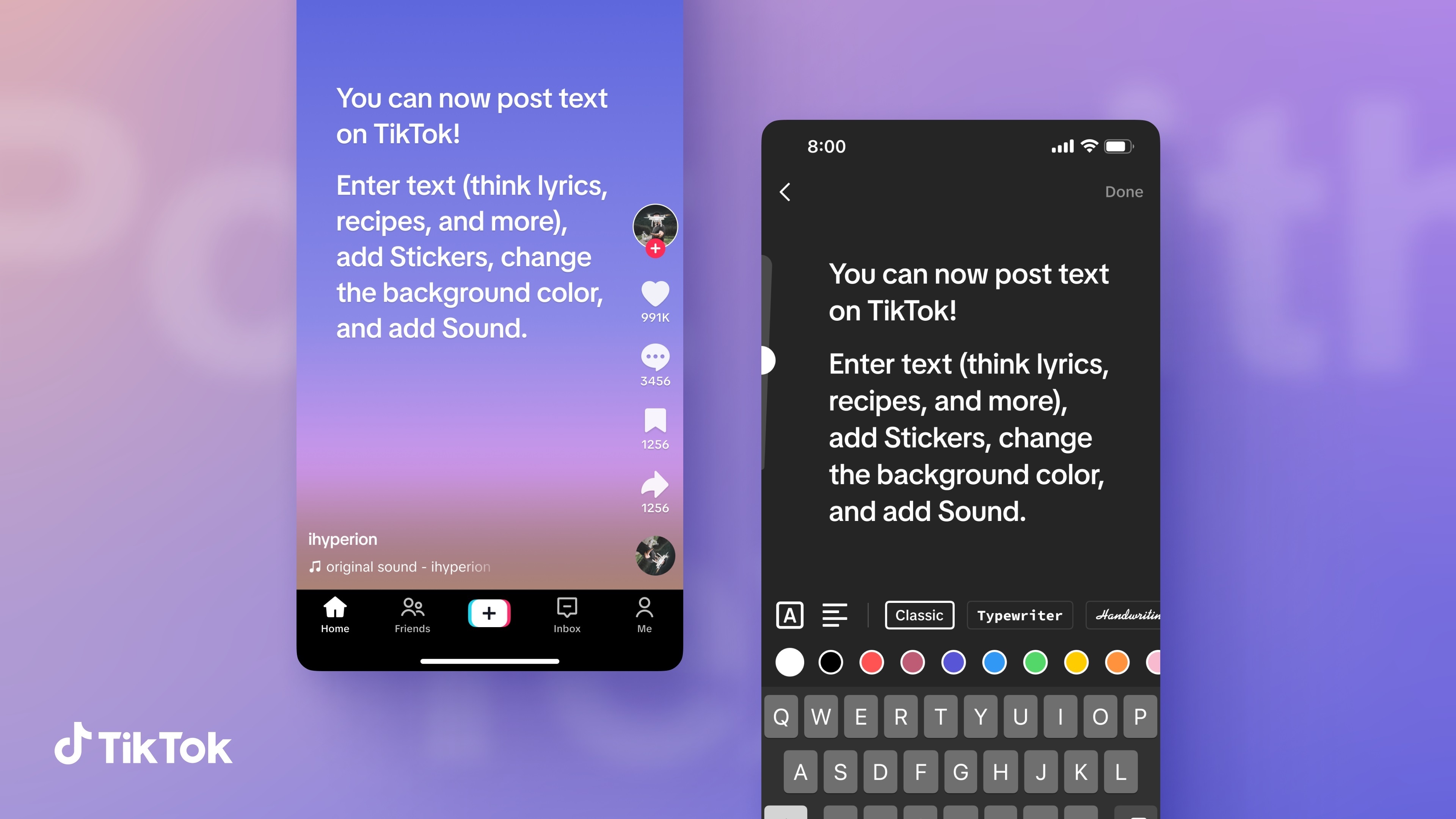 TikTok ahora permite compartir publicaciones de texto