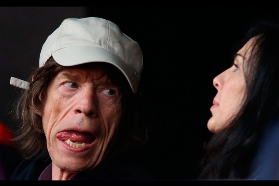 Mick Jagger y L'Wren Scott.