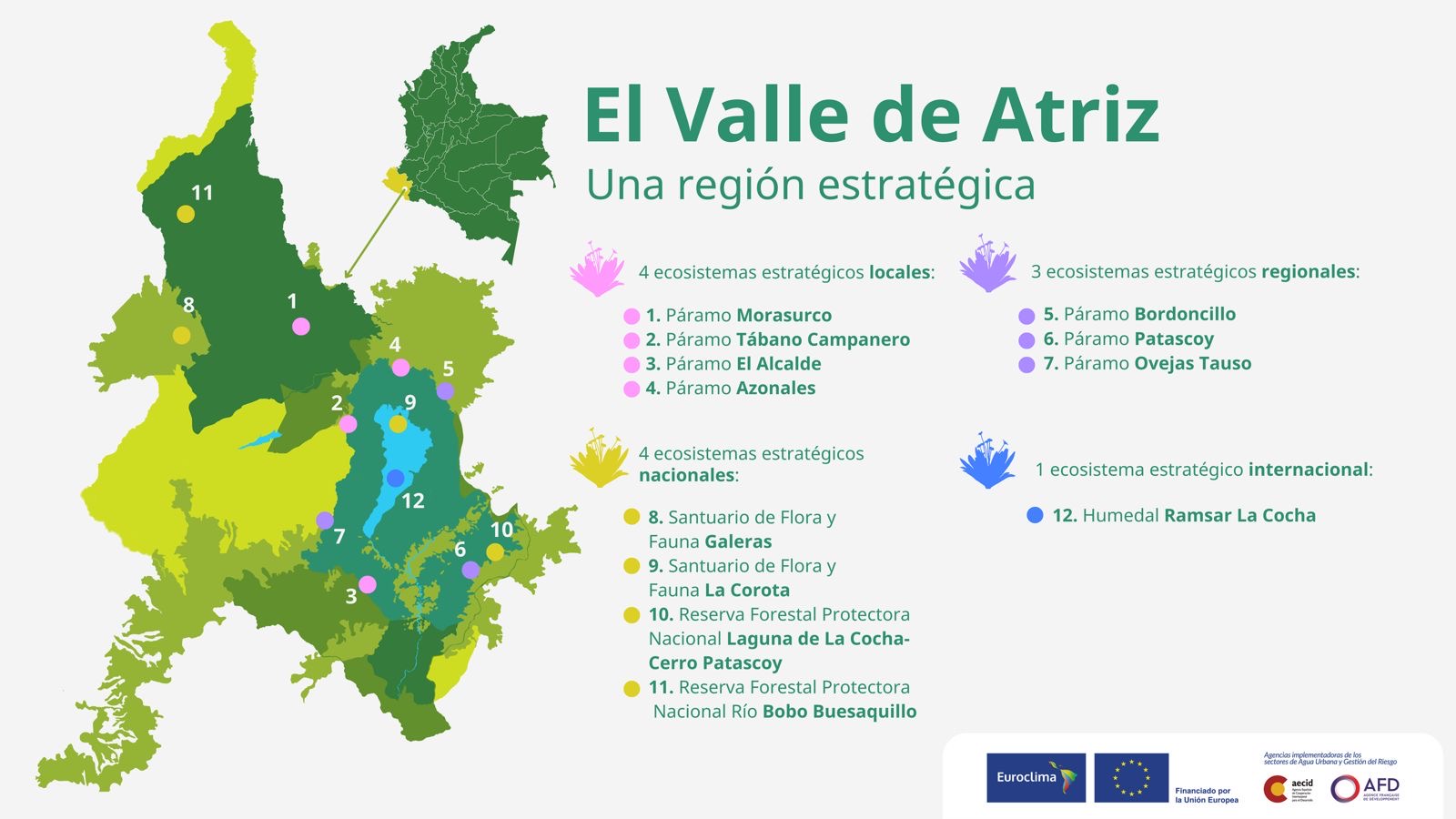 Esta región contiene cuatro ecosistemas estratégicos.