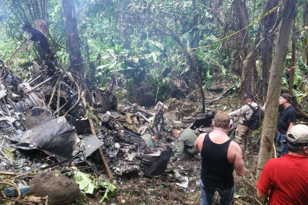 Imágenes del accidente del helicóptero Black Hawk en Antioquia