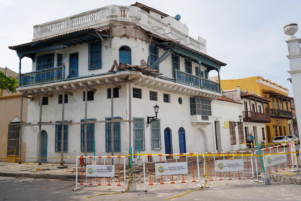Casas en riesgo de colapso en Cartagena
