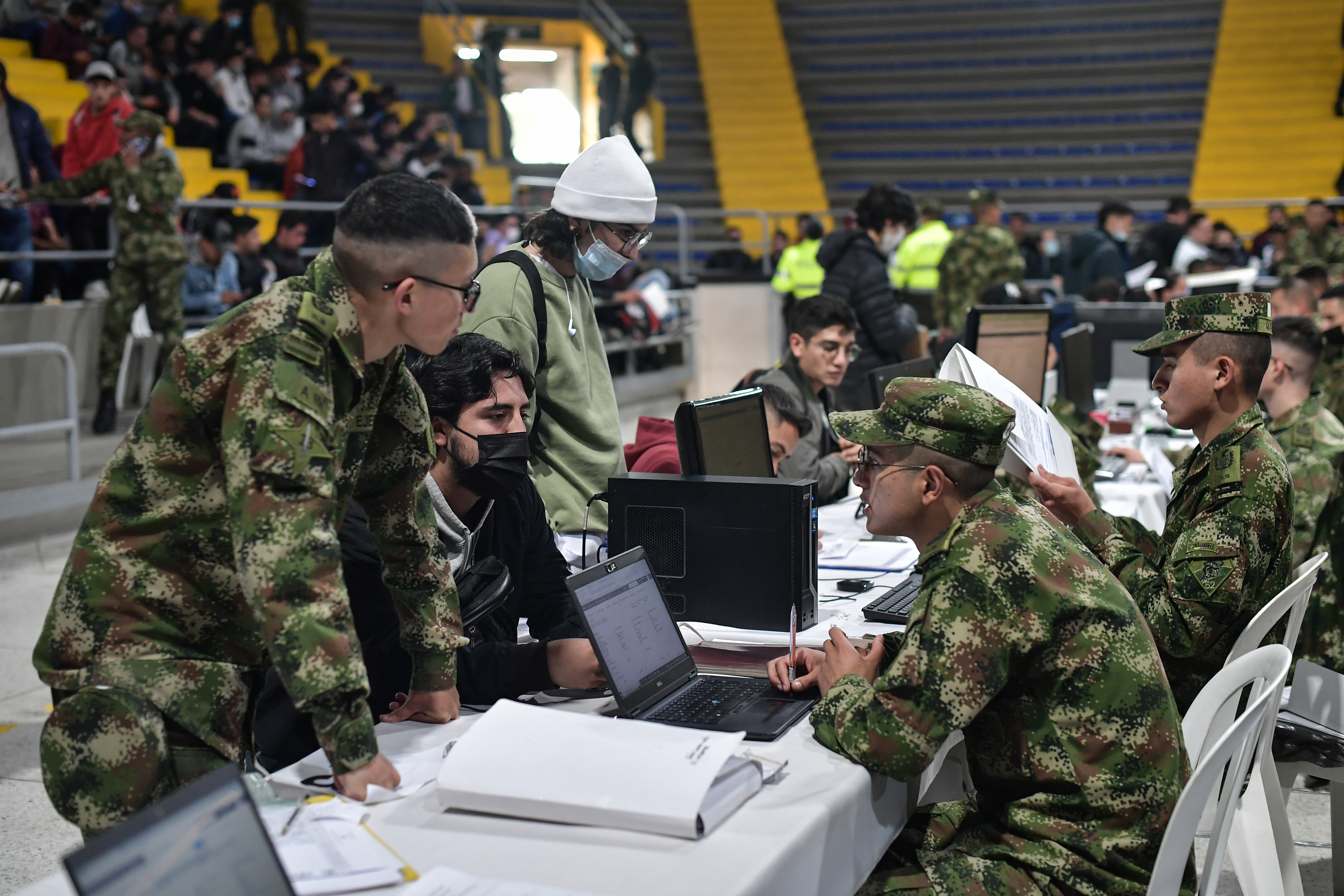 Jornada de reclutamiento y definición de situación militar en Bogotá
