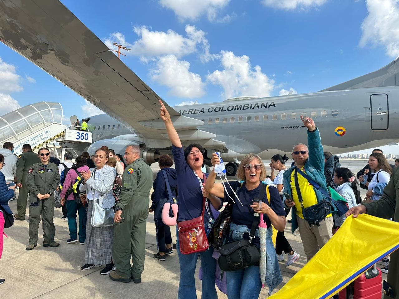 110 colombianos fueron evacuados de Israel en avión de la Fuerza Aérea