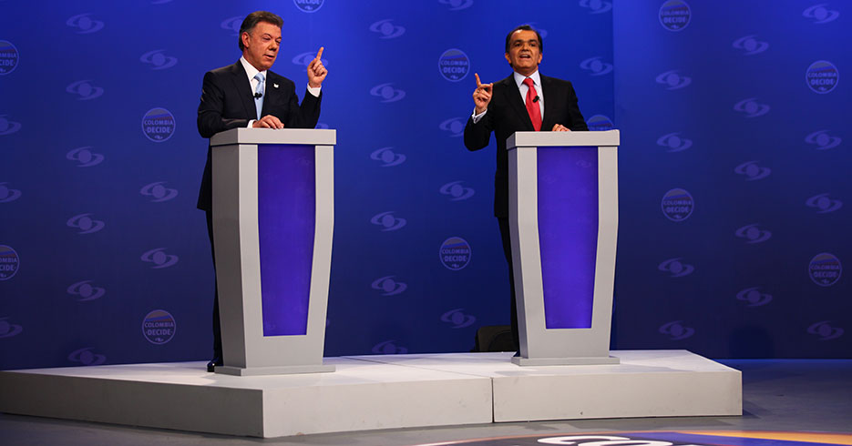 ESTA VEZ SÍ HUBO DEBATE ENTRE JUAN MANUEL SANTOS Y ÓSCAR IVÁN ZULUAGA