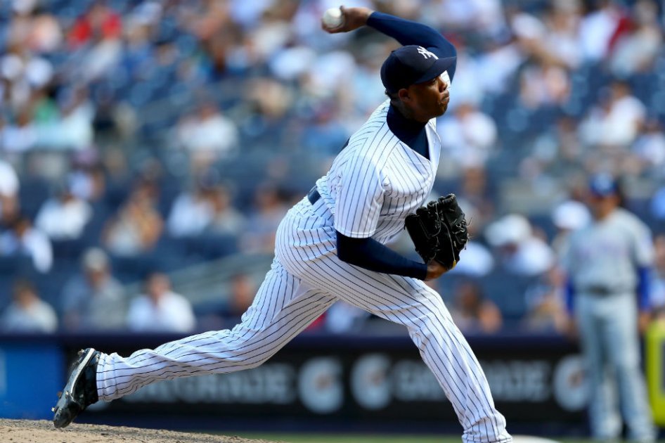 Aroldis Chapman podría ser una de las fichas de cambio para esta mitad de temporada. Foto: AFP