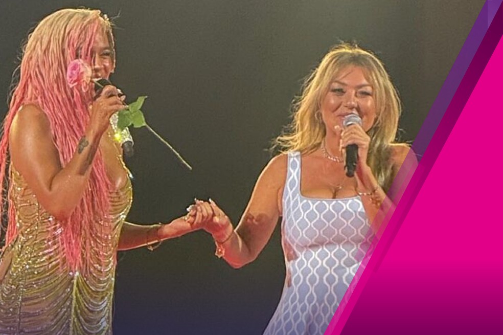 Amaia Montero reapareció en el concierto de Karol G en el Bernabéu