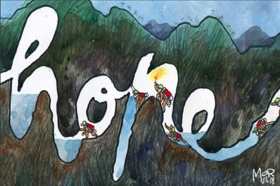 Las caricaturas más conmovedoras del rescate de los niños en Tailandia