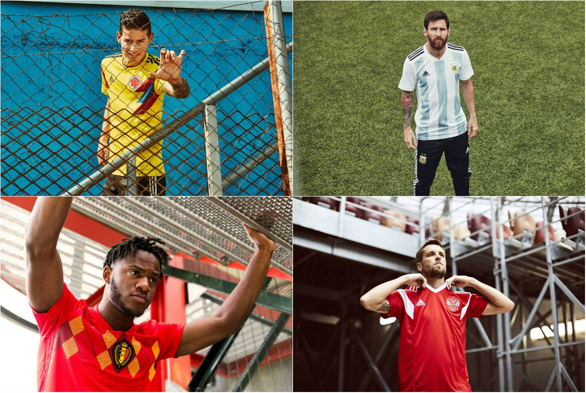 Ocho selecciones develan sus camisetas para Rusia 2018