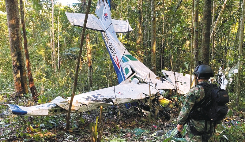 Revelan informe final del accidente de avioneta de niños en la selva del Guaviare