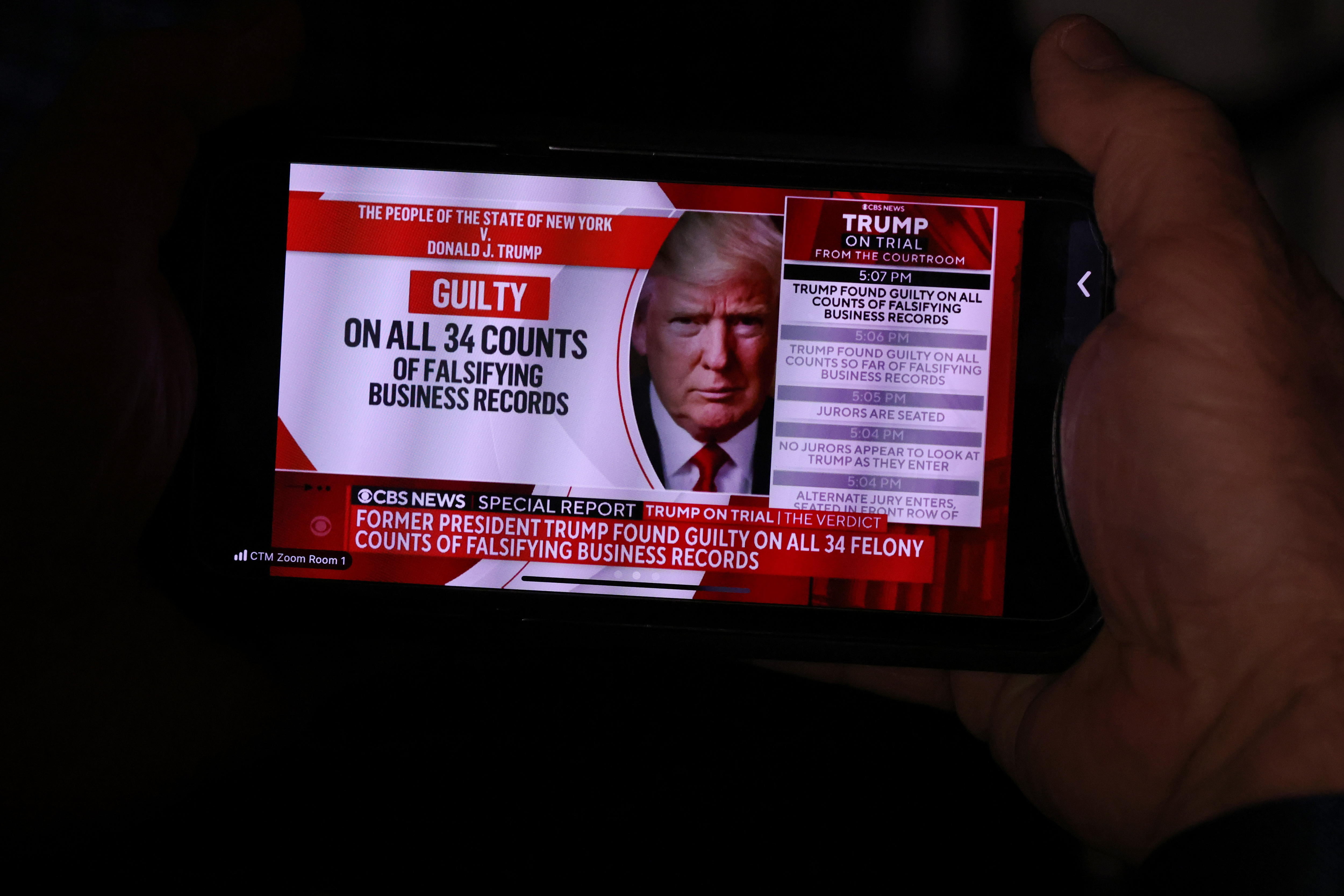 Trump, primer expresidente convicto de EE. UU., apelará el veredicto en su contra