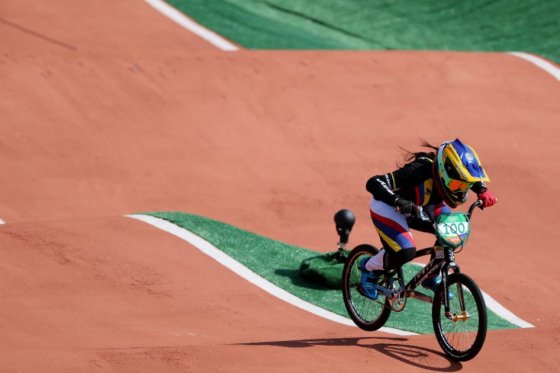 Mariana Pajón ganó en el Indoor de Tours. Foto: AFP