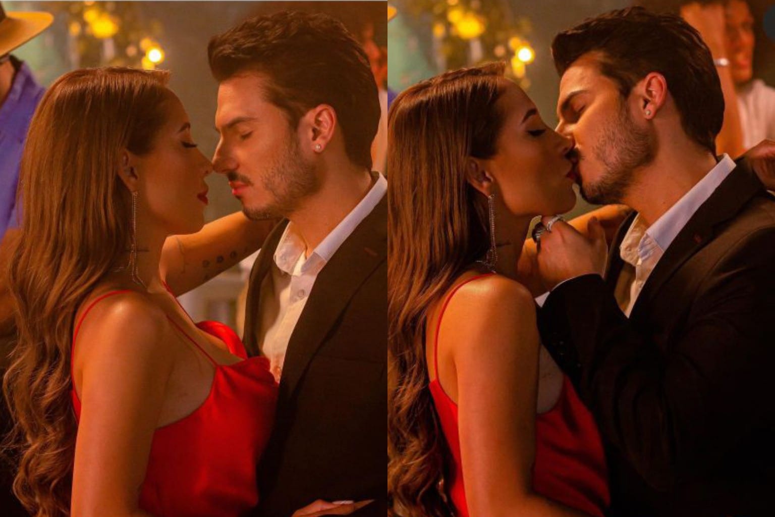 Románticas escenas del video de la canción 'Vienes o voy' de Pipe Bueno y Luisa Fernanda W.
