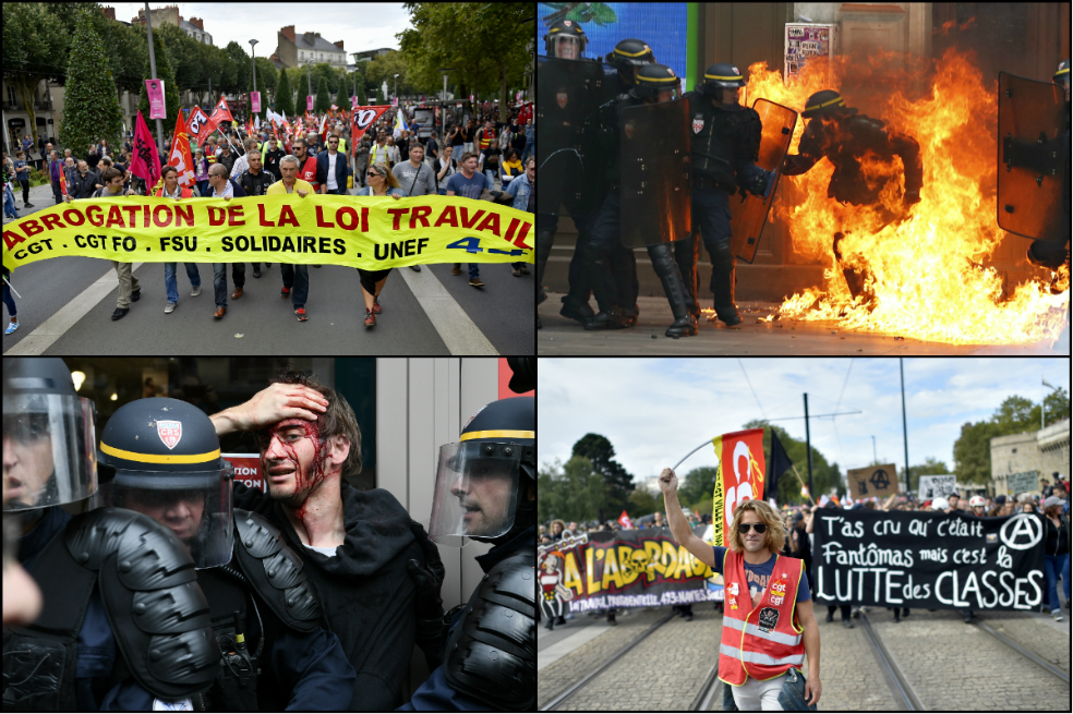 Miles de trabajadores franceses regresan a las calles a protestar contra reforma laboral
