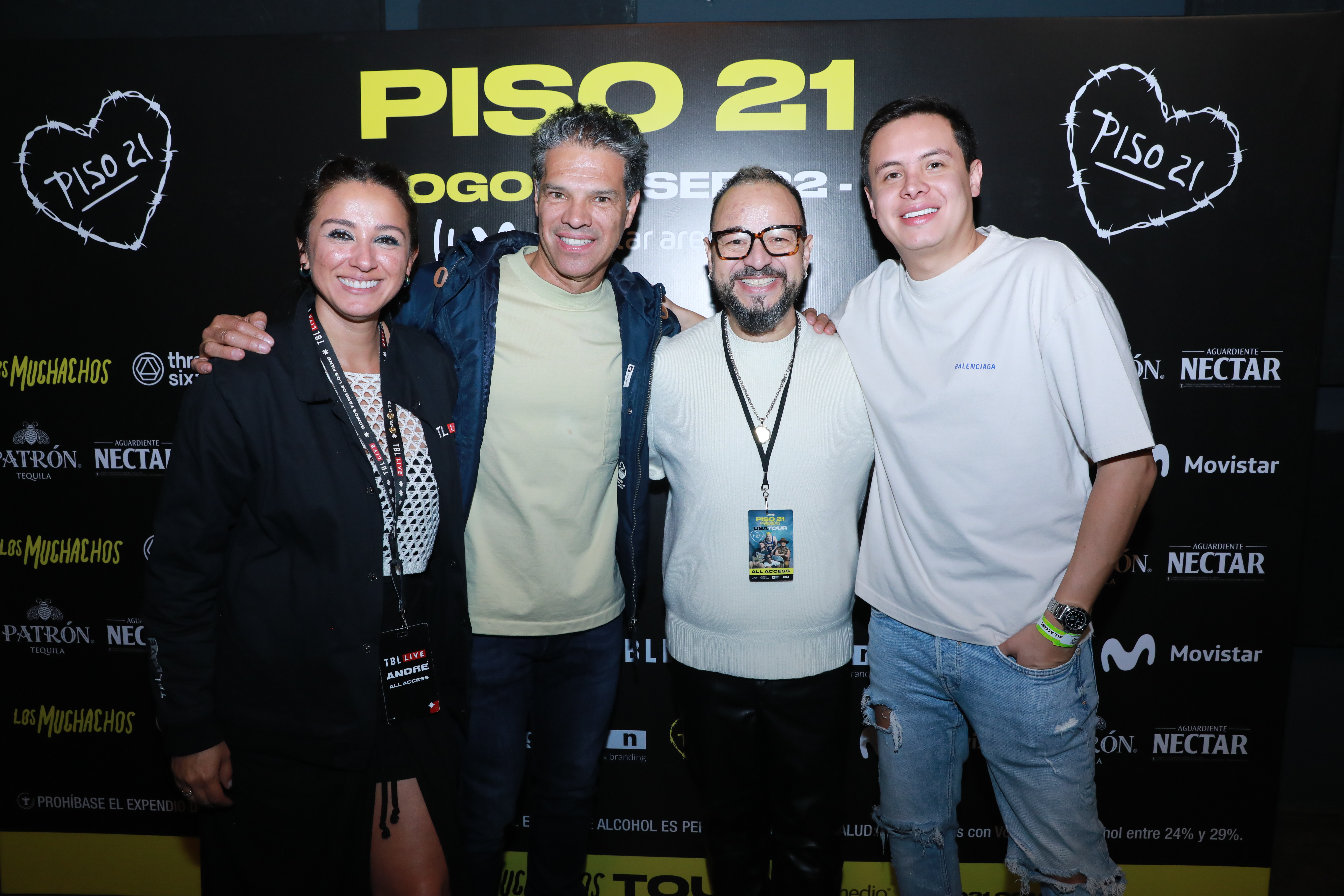 Andrea Valencia, Eduardo Olea, Carlos Acosta y Checho Rodríguez